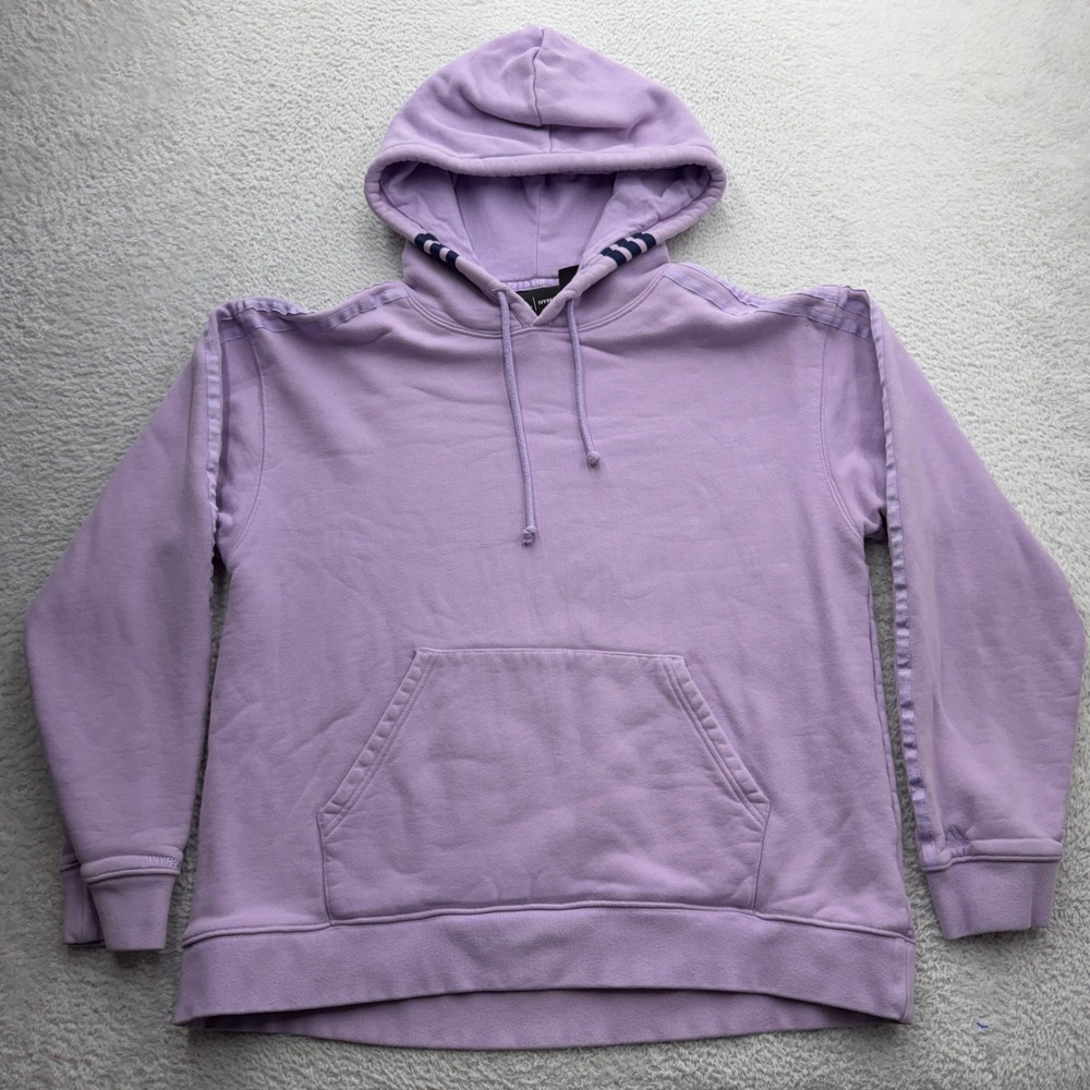 Adidas x Ivy Park Purple 3-Stripe Pullover Hoodie Sweatshirt‎ Womens Medium